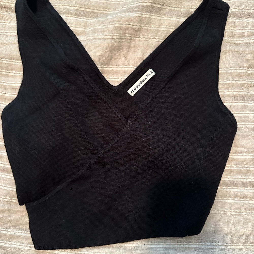 Abercrombie Black Cross Sweater Top